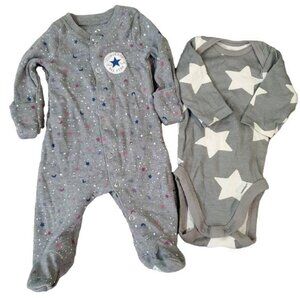 Converse All Stars overall - Organic Bodysuit Long Sleeve ( newborn )